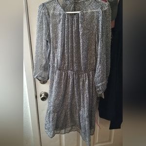 Star print sheer dress